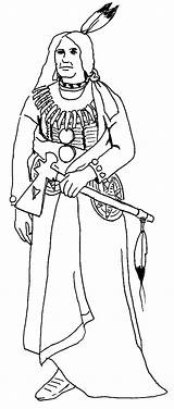 Coloring Pages Indian Coloring4free Cherokee Couple sketch template