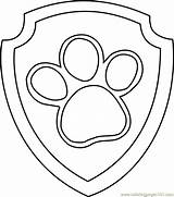 Paw Patrol Coloring Pages Badge Ryder sketch template