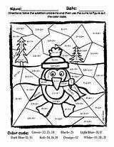 Coloring Winter Addition sketch template