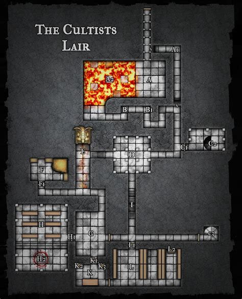 cultists lair dungeon map rdndmaps