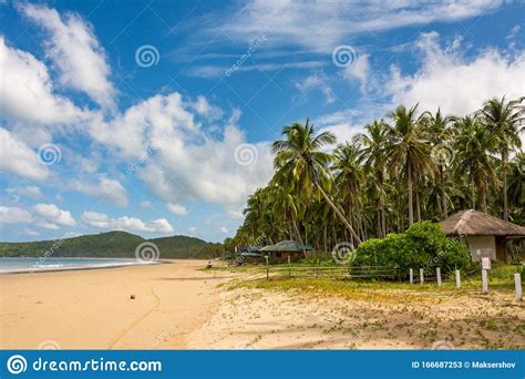 Nacpan Sandy Beach In El Nido Philippines Tropical Beach