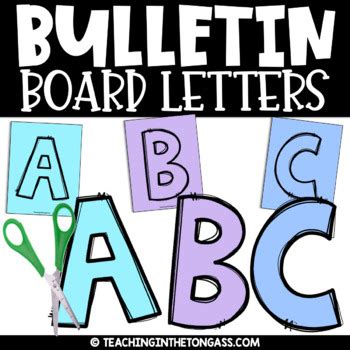 bulletin board letters printable bulletin board letters   tpt