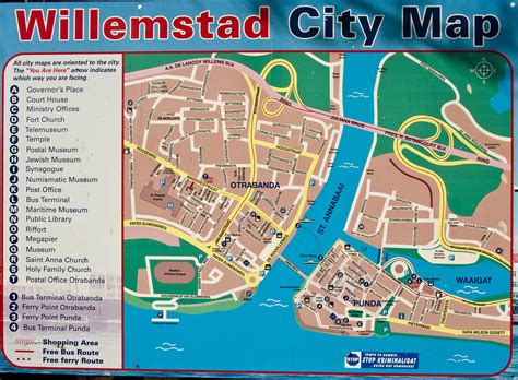 willemstad curacao map