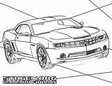 Coloring Car Bumblebee Camaro Pages Muscle Cars Transformers Print Color Tocolor Choose Board Chevy Button Using sketch template
