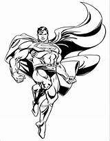 Superman Coloring Drawing Pages Flying Line Printable Color Print Drawings Birthday Paintingvalley Coloring2print sketch template