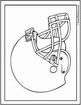 Football Coloring Pages Helmet Pdf School Print High Colorwithfuzzy sketch template