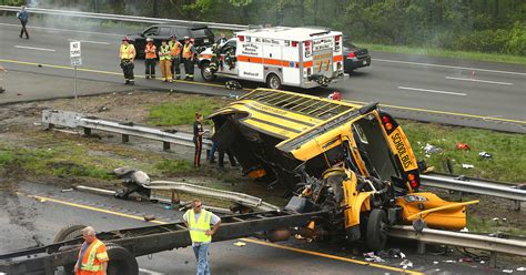 paramus school bus crash video shows driver make left across highway