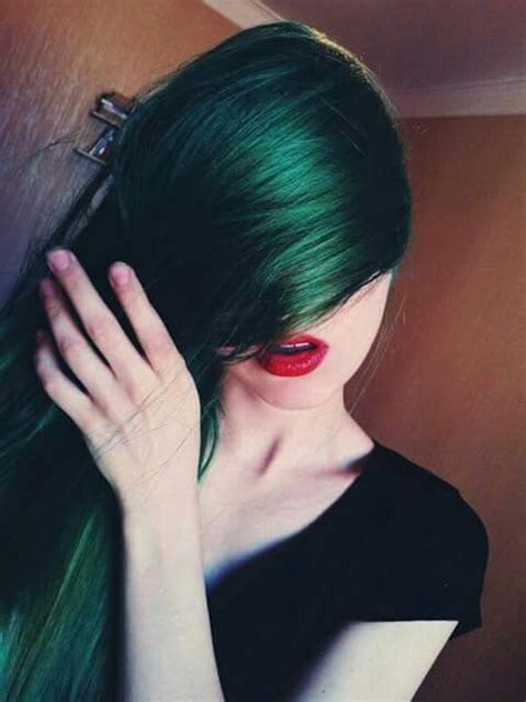 hairdare green hair hair inspiration color dye  hair