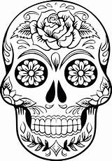 Skull Grown sketch template