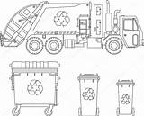 Camion Colorare Gru Disegni Spazzatura Garbage sketch template