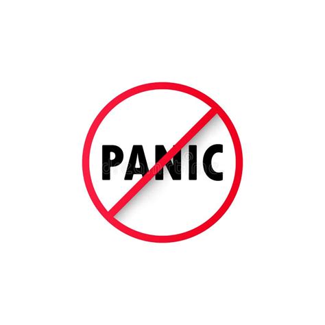 panic sign prohibition sign stop panic icon  panic symbol banning panic vector eps