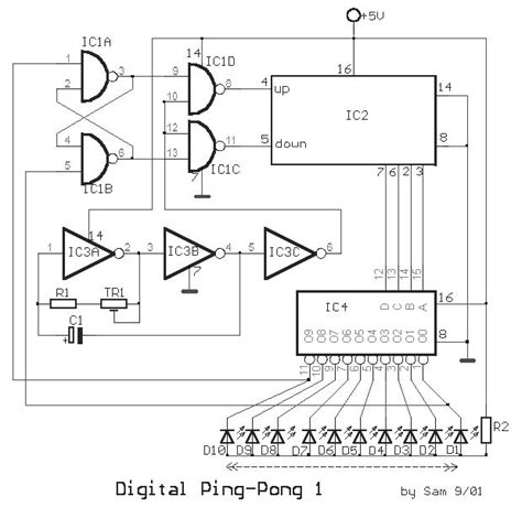digital ping pong circuit ping pong ping pong