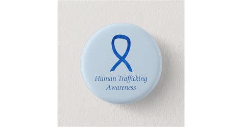 Human Trafficking Awareness Ribbon Custom Pin Zazzle Ca