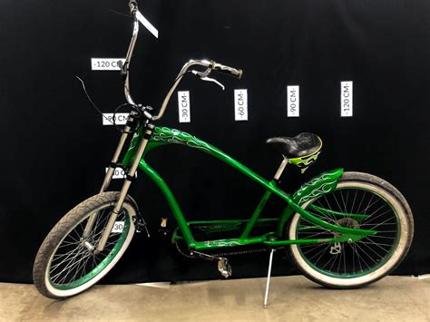 green electra chopper style  speed bike missing brakes  repairsmaintenance  auctions