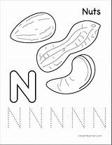 Coloring Nuts Sheets Letter Color Alphabet Tracing Worksheet Sheet Writing Worksheets Preschool Activity Cleverlearner Activities Pages Kids Printable Letters 3yrs sketch template