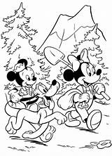 Coloring Camping Pages Printable Mickey Disney Sheets Pluto Family Minnie Color Mouse Choose Board Print Christmas sketch template
