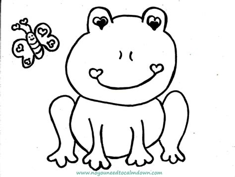 cute frog valentines day coloring page  printable valentines