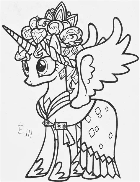 pony coloring pages princess cadence wedding coloring home