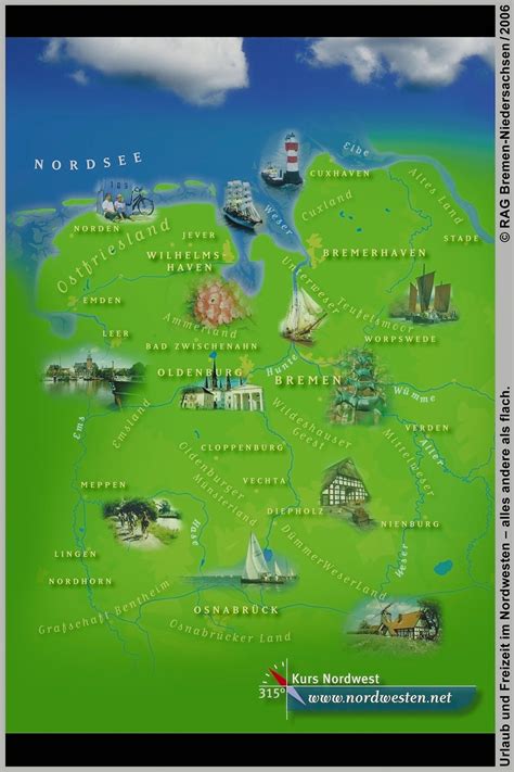 northwest germany tourist map bockhornerfeld germany mappery