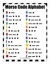 Morse Code Alphabet Printable Chart Kids Coding Dot Dash Choose Board sketch template