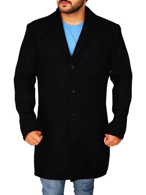 classy men black wool long coat men jacket mauvetree