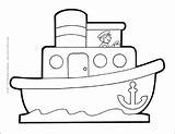 Tugboat sketch template