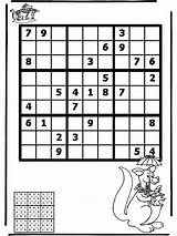 Sudoku Kangaroo Funnycoloring Fargelegg Puzzle Advertisement Pusle Annonse sketch template