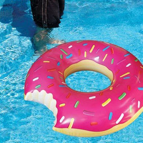 4 foot inflatable donut pool float swimming tube big mouth toys 1