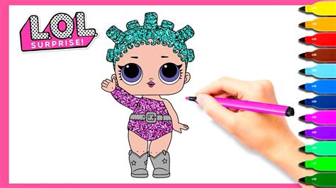coloring lol doll cosmic queen glitter coloring pages youtube