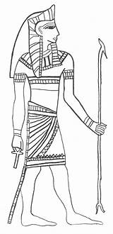 Coloring Egyptian Pages Egypt Ancient Osiris Gods Coloriage Print Pharaoh Color Egyptiens Dieux Costume Dessin Kids Egyptien Printable Clipart Crafts sketch template