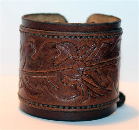 leather cuff bracelet brown handmade cuff great bracelet