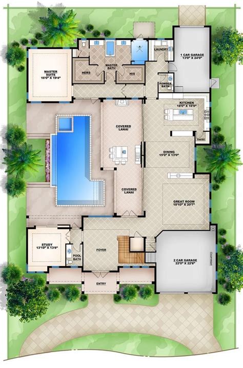 floor plan   house shows  pool  living area     separate