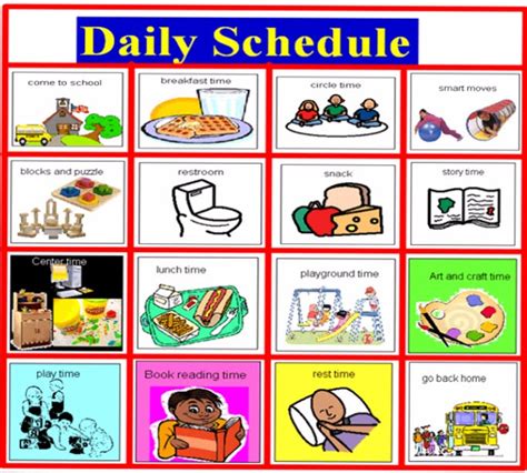 classroom daily schedule