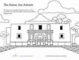 Coloring Alamo Texas Book Worksheets sketch template