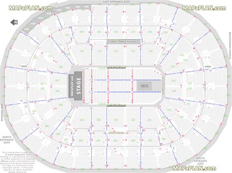 portland moda center seating chart detailed seat row numbers