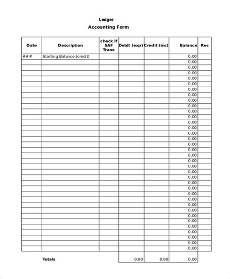 printable accounting forms printable form