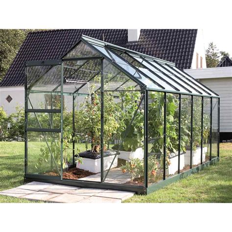 shedswarehousecom vita greenhouses ft  ft  green metal frame greenhouse