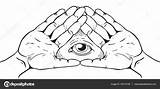 Illuminati Sign God Pages Eye Occult Magic Coloring Template Illustration Adult Dreamstime Illustrations sketch template
