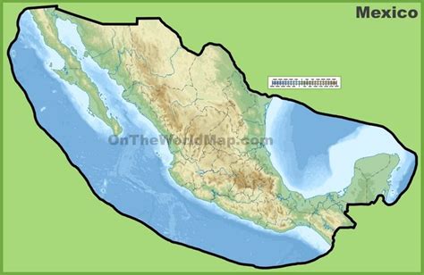 mexico physical map map physical map physics