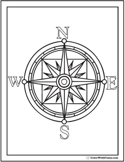 compass coloring page  getcoloringscom  printable colorings