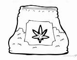Coloring Pages Weed Bag Stock Printable Adults Kids sketch template