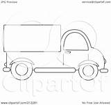 Truck Outline Delivery Coloring Clipart Pro Royalty Illustration Pams Rf Pamela sketch template