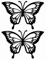 Butterfly Stencil Outline Template Monarch Drawing Vector Glass Templates Butterflies Wings Mykinglist Printable Chocolate Stencils Stained Pattern Vorlage Flowers Painting sketch template