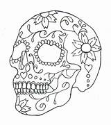 Skull Sugar Tattoo Coloring Pages Skulls Simple Drawing Designs Tattoos Dead Outline Stencil Drawings Candy Heather Getdrawings Step Getcolorings Pumpkin sketch template