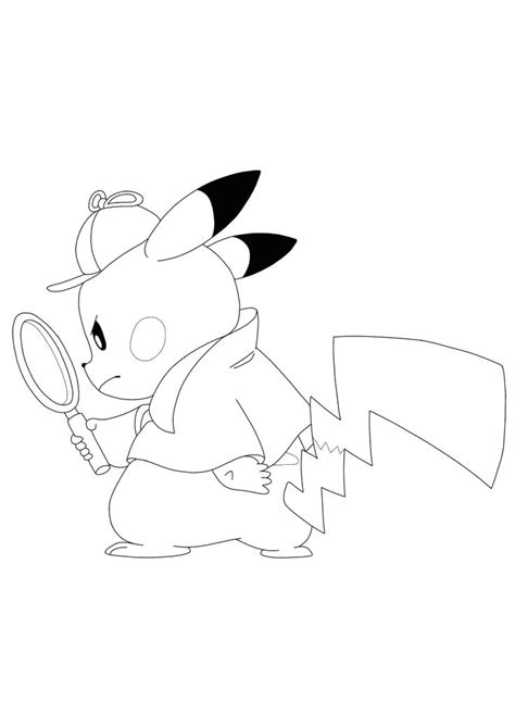 detective pikachu coloring pages   coloring sheets