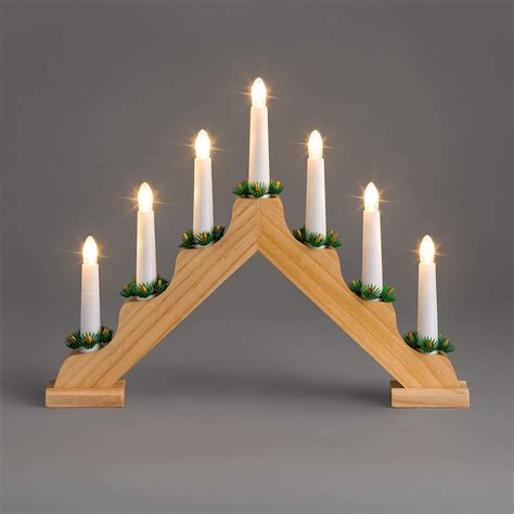 christow christmas candle bridge window light wood arch warm white led
