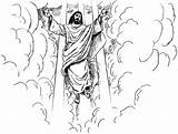 Ascension Returning Hemelvaart Kleurplaten Revelation Aufstieg Religious Animaatjes Malvorlagen1001 Statistieken sketch template