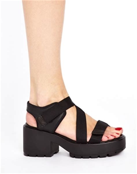 vagabond vagabond dioon multi strap black heeled sandals  asos