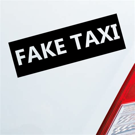 stickeraffe fake taxi car schriftzug auto aufkleber sticker heckschei