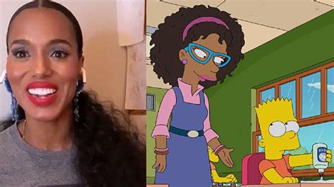 kerry washington makes her simpsons debut on sunday as bart s new